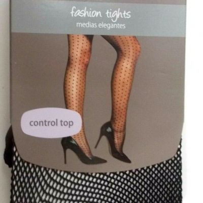 Secret Treasures Fashion Tights Control Top Fishnet Black Size 2